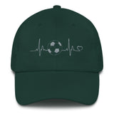 Embroidered Dad Cap Soccer In My Heart Spruce