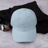 Embroidered Dad Cap Soccer In My Heart Light Blue