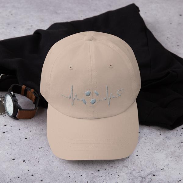 Embroidered Dad Cap Soccer In My Heart Stone
